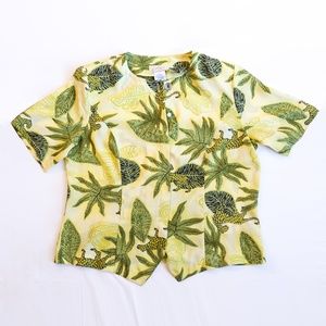 Kathy Che Vintage Short Sleeve Blouse Summer